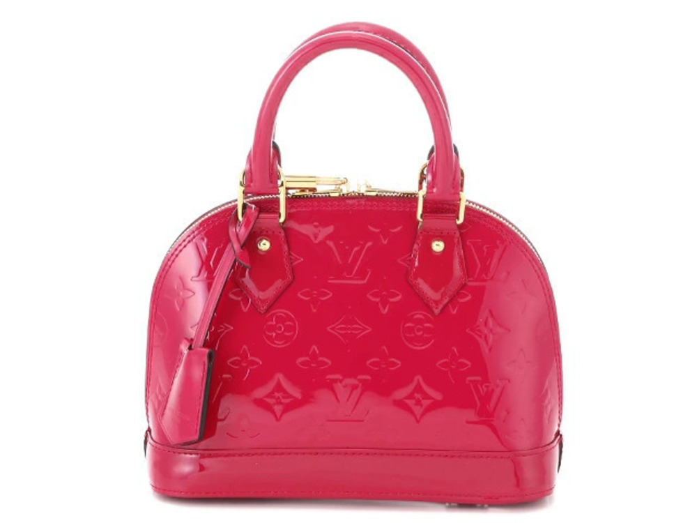 LOUIS VUITTON Alma Shoulder Bag Vernis Rose Pink Indien